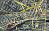 The two proposed St. Paul stadium sites being investigated are highlighted in red.