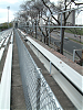 Demolition from the top of the north stands with new temporary fencing