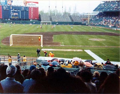 May 1981: the San Diego Chicken. Can anyone identify the opposing team for me?