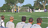 Thunder players watch a home corner kick