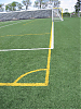 The yellow paint lines
