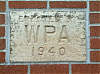 WPA sign on east wall